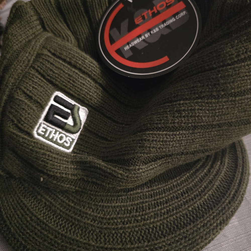 Ethos Olive Green Knit Beanie